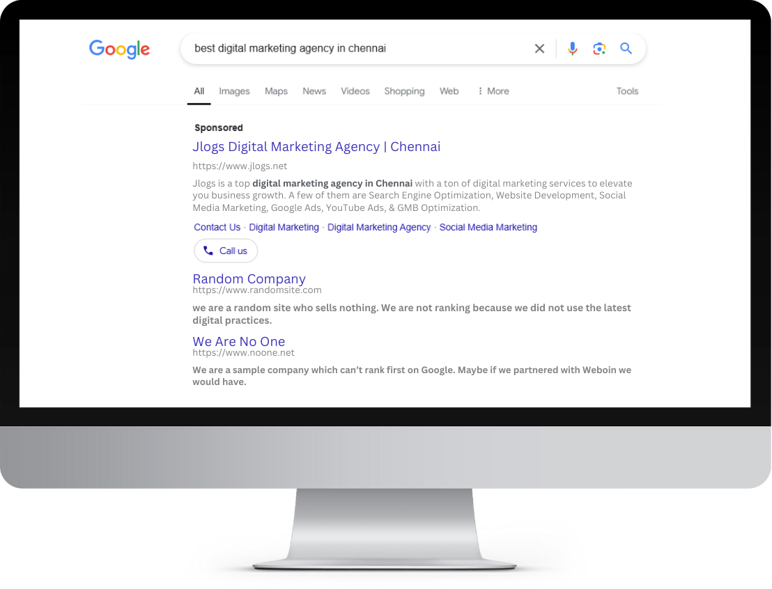 SEM Jlogs digital Marketing AGency Google Search Ads